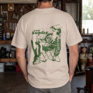 Camiseta Domingo Preguiçoso Relaxamento Vintage