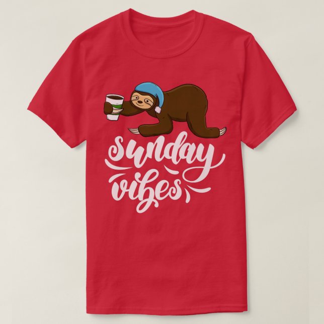 Camiseta Domingo Vibes Engraçada Cabeça Sonolenta Amar Mulh (Frente do Design)