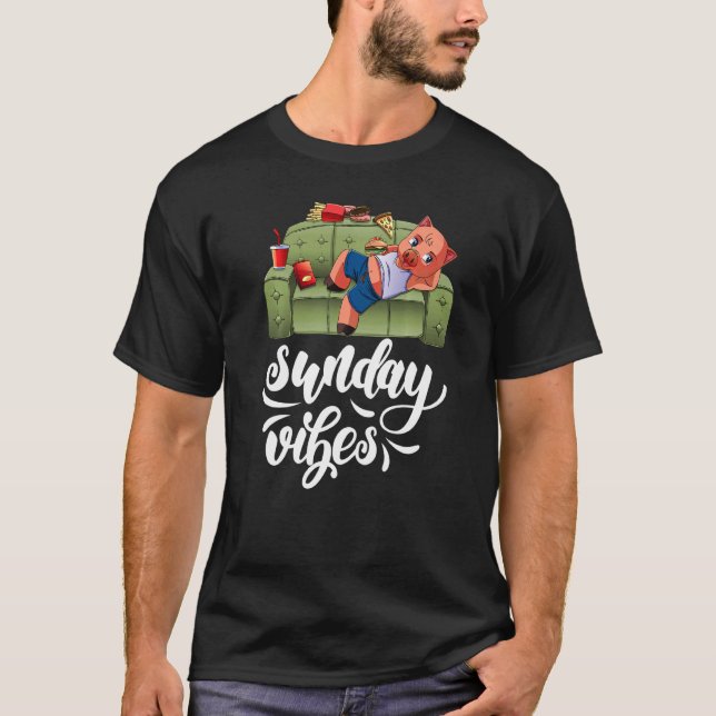 Camiseta Domingo Vibes Sonolento Mulheres Preguiçosas Cabeç (Frente)