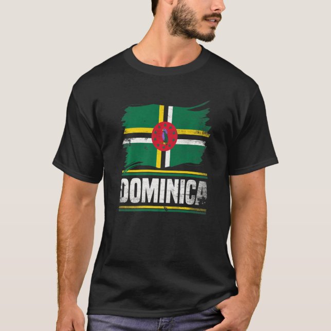 Camiseta Dominica Bandeira Dominicana (Frente)