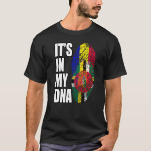 Camiseta Dominica E Andorran Misturam DNA Heritage