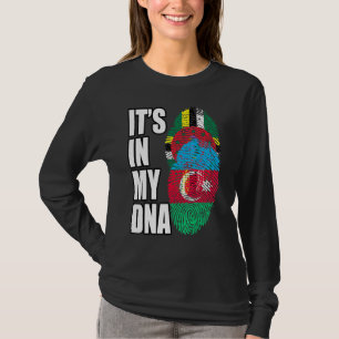 Camiseta Dominica E Azerbaijão Mix Dna Flag Heritage