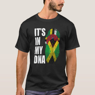Camiseta Dominica E Bandeira Do Dna Mix Jamaicano
