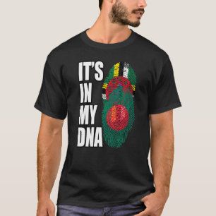 Camiseta Dominica e Bangladeshi Misturam DNA Bandeira Heran