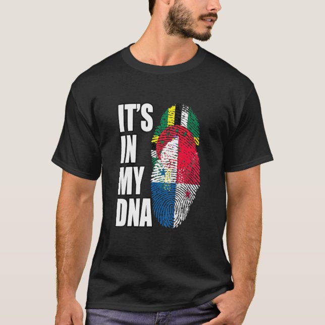 Camiseta Dominica E Panamenha Herança De Sinalizador De Mis (Frente)
