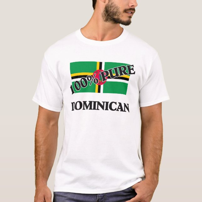 Camiseta DOMINICAN de 100 por cento (Frente)
