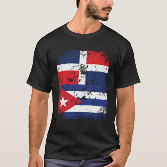 Camiseta Dominican Republic Cuba Cuban Flag Dominicana Lati (Frente)