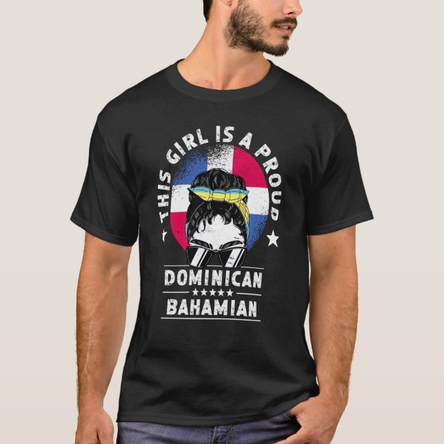 Camiseta Dominican Republic Flag Bahamas Grown Women Girl P (Frente)