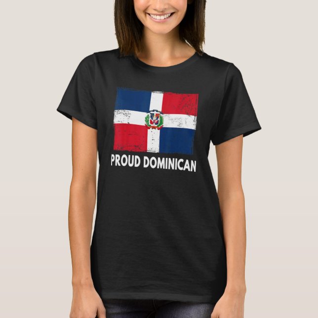 Camiseta Dominican Republic Flag For Men & Dominican Outfit (Frente)