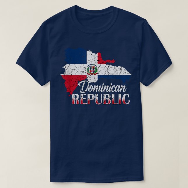 Camiseta Dominican Republic Flag Santo Domingo T-Shirt (Frente do Design)