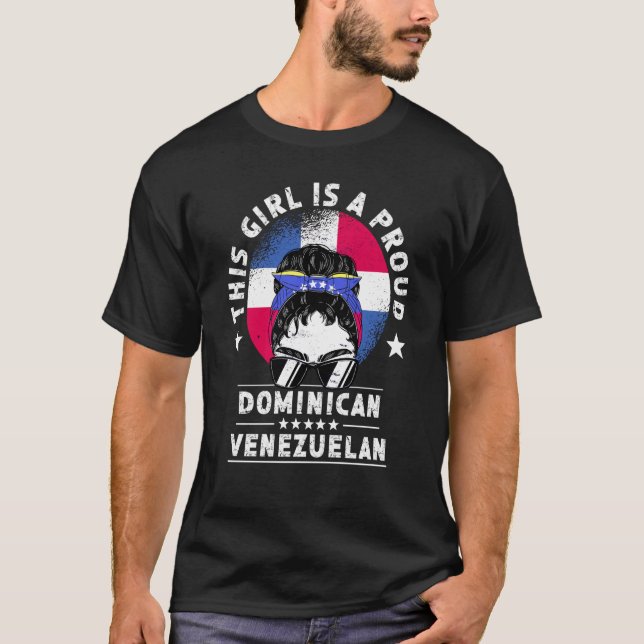 Camiseta Dominican Republic Flag Venezuela Grown Women Girl (Frente)