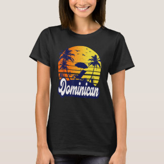 Camiseta Dominican Republic Sunset Beach Retro