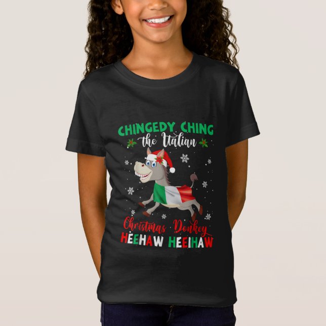 Camiseta Dominick O Donkey Italiano De Natal (Frente)