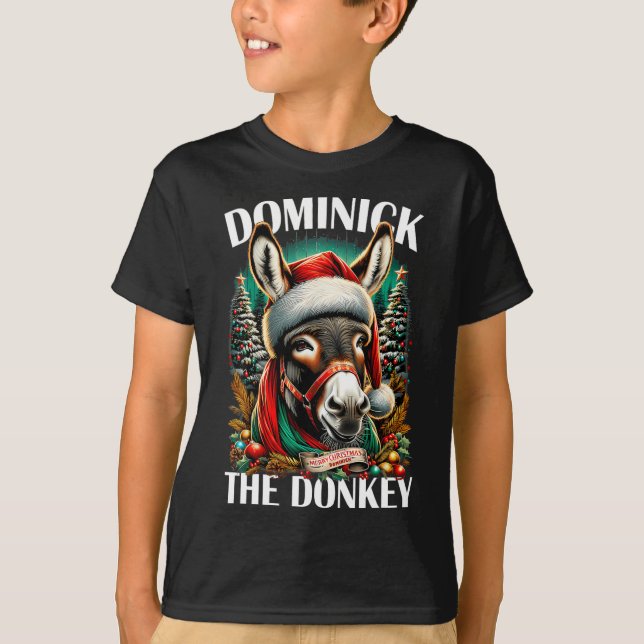 Camiseta Dominick The Donkey Engraçado Cristo Italiano De N (Frente)