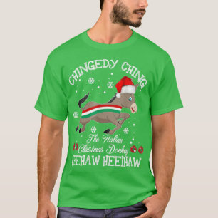 Camiseta Dominickhe Burro de Natal Italiano Burro de Natal