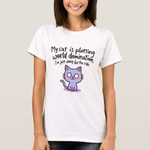 Camiseta Domínio mundial da conspiração de gatos