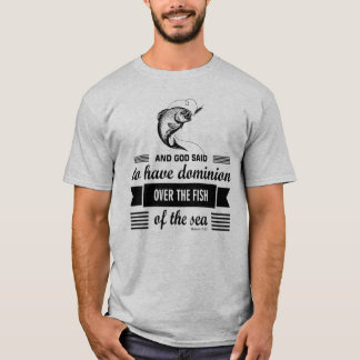 Camiseta Domínio sobre os peixes do mar