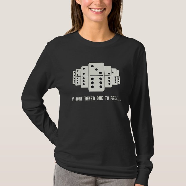 Camiseta Domino Effect Falling Domino Tiles Retro Board Gam (Frente)