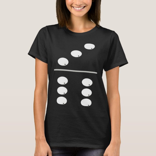Camiseta Dominoes 6 And 3, Six Three Game Costume DIY (Frente)