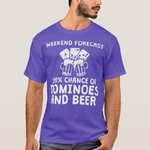 Camiseta Dominoes Engraçado Jogador Beer No Fim De Semana
