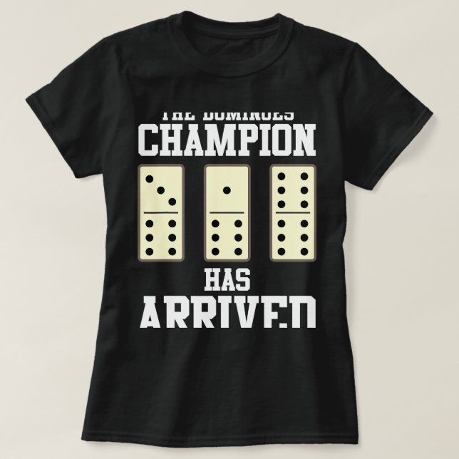 Camiseta Dominoes Game Engraçado Gift (Frente do Design)