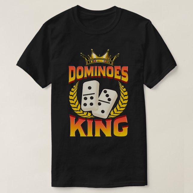 Camiseta Dominoes King Domino Player Domino gênero cygnus  (Frente do Design)