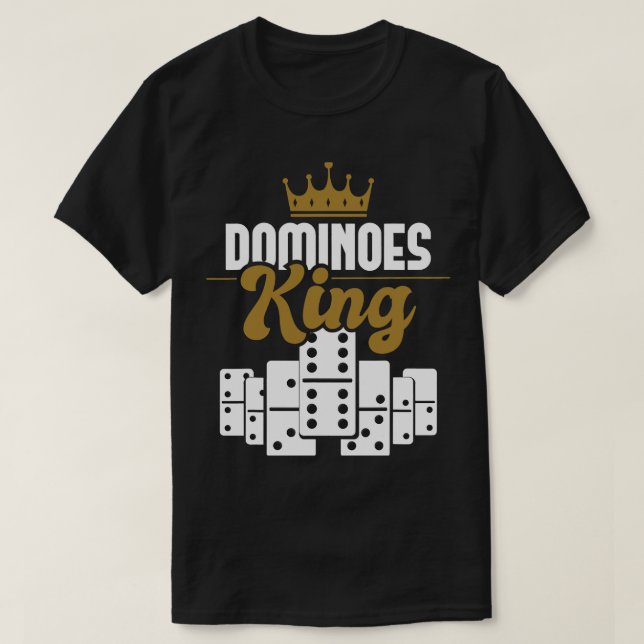 Camiseta Dominoes King Domino Player Dominoes Lover Azulejo (Frente do Design)
