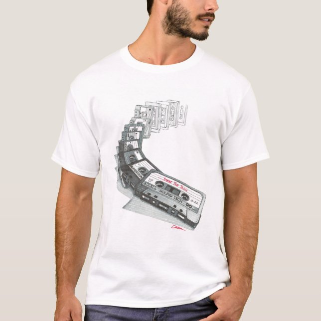 Camiseta Dominós da cassete de banda magnética (Frente)