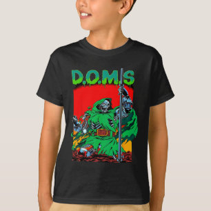 Camiseta Doms Musculatura Engraçada Gym Elevação de Peso Mo
