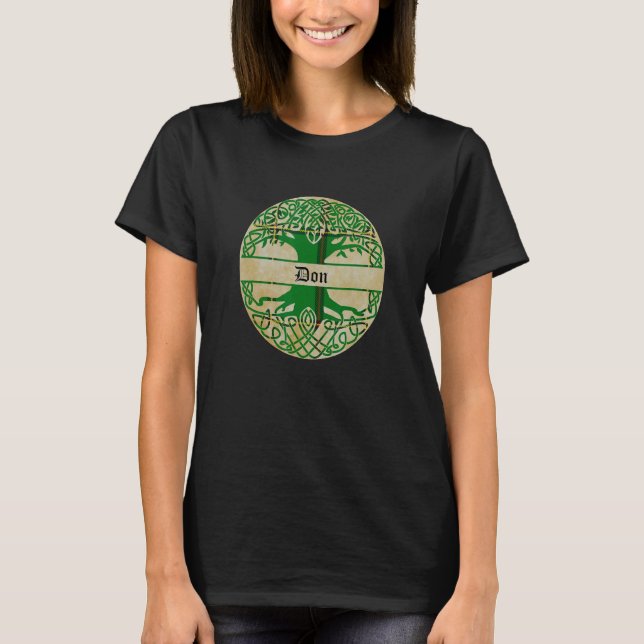 Camiseta Don Clan Tartan Tree of Life Scottish Surname (Frente)