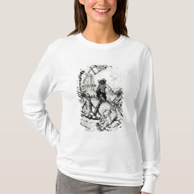 Camiseta Don Quixote e os moinhos de vento (Frente)