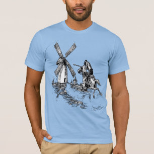 Camiseta Don Quixote Lutando Contra Moinhos