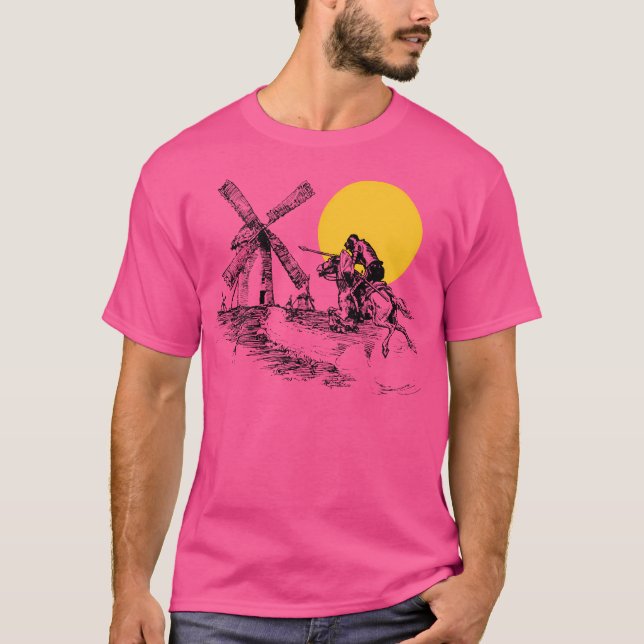 Camiseta Don Quixote Vs Windmill Ao Sol (Frente)
