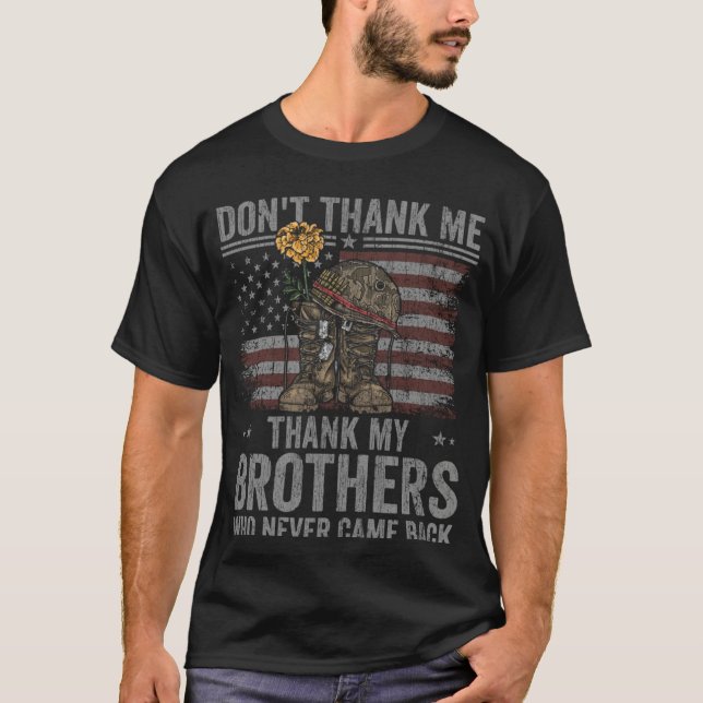 Camiseta Don t Thank Me Veteran Appreciation Quote Front Pr (Frente)