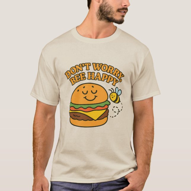 Camiseta “Don’t Worry, Bee Happy” T-Shirt (Frente)