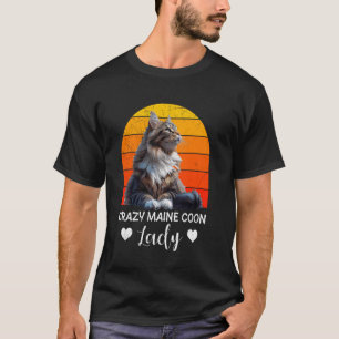 Camiseta Dona da Maine Coon LOUCA DONA DA MAINE COON Mamãe