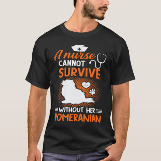 Camiseta Dona de cachorro pomerânia enfermeira hospital