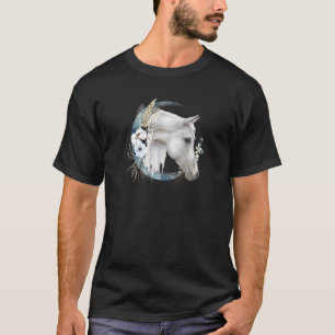 Camiseta Dona de Cavalo com Flores Equitação Dono de Cavalo