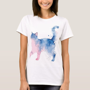 Camiseta Dona de Gato Louca e Divertida Trabalhando de Casa