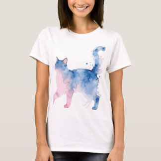 Camiseta Dona de Gato Louca e Divertida Trabalhando de Casa