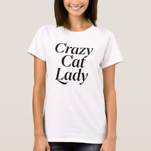 Camiseta Dona de Gato Louca e Divertida Trabalhando de Casa