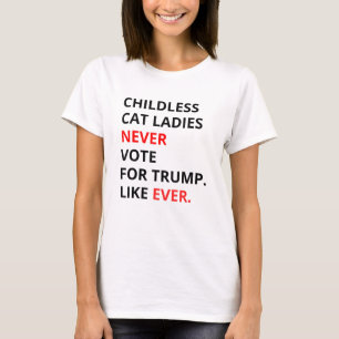 Camiseta Dona de Gato sem Filhos está votando Kamala Harris