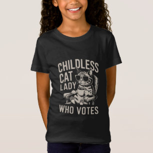 Camiseta Dona de Gato sem Filhos Voto Eleitoral 2024 Kamala