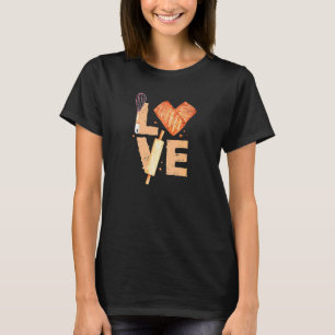 Camiseta Dona de Padaria Amor por Pão de Banana Fazendo Bol