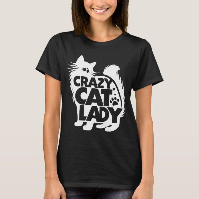 Camiseta Dona dos Gatos Louca (Frente)