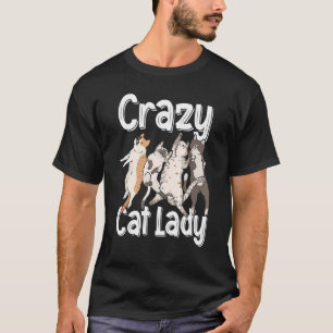 Camiseta Dona Gata Louca Gráfico Dona de Gato Gato Animal B