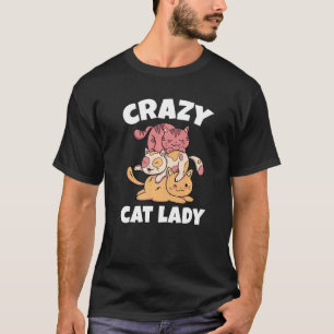 Camiseta Dona Gata Louca Que Trabalha Para Mim Dono de Gato