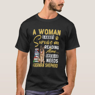 Camiseta Dona Livrofila Cachorro Alemão Bonito Mãe Ratomaní