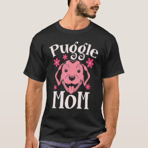 Camiseta Dona Proprietária de Cachorro Animal Puggle Mamãe 