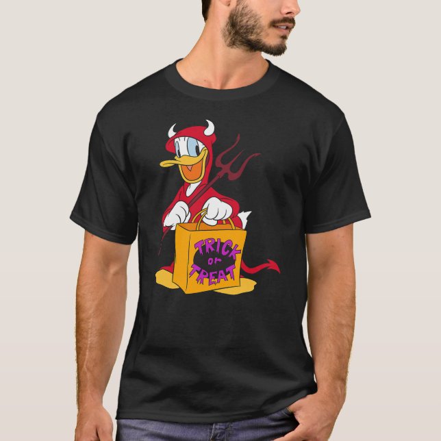Camiseta Donald Duck - Halloween Donald Duck Devil Trick or (Frente)